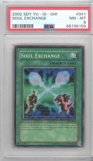 PSA 8 - Yu-Gi-Oh Card - SDY-041 - SOUL EXCHANGE (super rare holo) - NM-MT