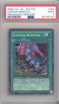 PSA 9 - Yu-Gi-Oh Card - PSV-064 - LIMITER REMOVAL (super rare holo) - MINT