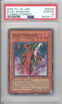 PSA 10 - Yu-Gi-Oh Card - FET-EN020 - BLAST MAGICIAN (super rare holo) - GEM MINT