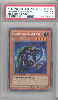 PSA 10 - Yu-Gi-Oh Card - CT2-EN006 - PANTHER WARRIOR (secret rare holo) - GEM MINT