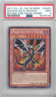 PSA 9 - Yu-Gi-Oh Card - YMP1-EN001 - MALEFIC RED-EYES B. DRAGON (secret rare holo) - MINT