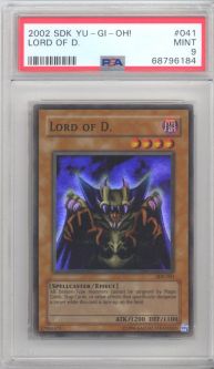 PSA 9 - Yu-Gi-Oh Card - SDK-041- LORD OF D. (super rare holo) - MINT