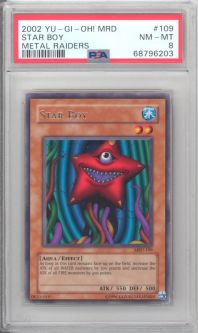 PSA 8 - Yu-Gi-Oh Card - MRD-109 - STAR BOY (rare) - NM-MT