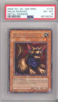 PSA 6 - Yu-Gi-Oh Card - MRD-110 - MILUS RADIANT (rare) - EX-MT