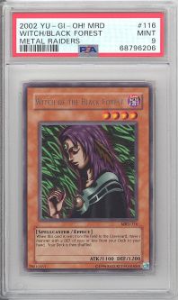 PSA 9 - Yu-Gi-Oh Card - MRD-116 - WITCH OF THE BLACK FOREST (rare) - MINT