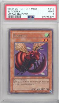 PSA 9 - Yu-Gi-Oh Card - MRD-118 - BLADEFLY (rare) - MINT