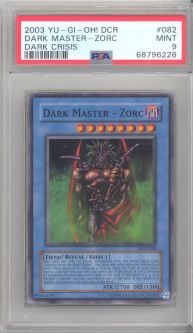 PSA 9 - Yu-Gi-Oh Card - DCR-082 - DARK MASTER - ZORC (super rare holo) - MINT