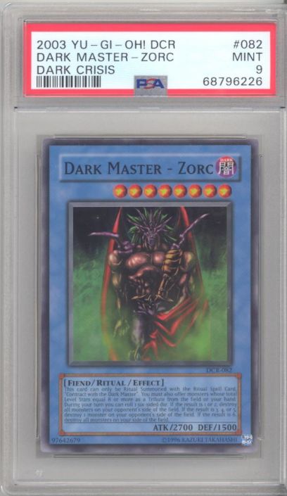 PSA 9 - Yu-Gi-Oh Card - DCR-082 - DARK MASTER - ZORC (super rare