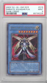 PSA 9 - Yu-Gi-Oh Card - DCR-016 - SHINATO, KING OF A HIGHER PLANE (ultra rare holo) - MINT