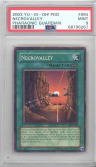 PSA 9 - Yu-Gi-Oh Card - PGD-084 - NECROVALLEY (super rare holo) - MINT