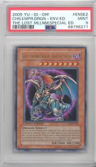 PSA 9 - Yu-Gi-Oh Card - TLM-ENSE2 - CHAOS EMPEROR DRAGON - ENVOY OF THE END (ultra rare holo) - MINT