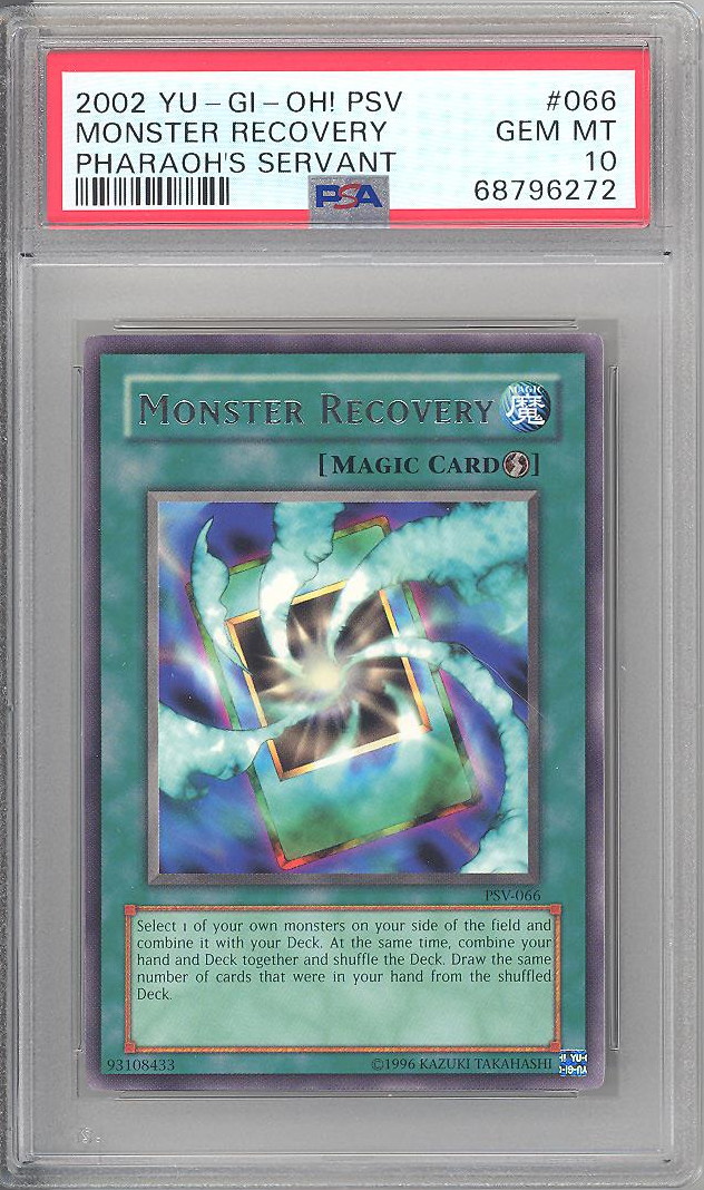 PSA 10 - Yu-Gi-Oh Card - PSV-066 - MONSTER RECOVERY (rare) - GEM
