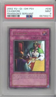 PSA 9 - Yu-Gi-Oh Card - PSV-030 - CEASEFIRE (ultra rare holo) - MINT