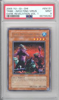 PSA 9 - Yu-Gi-Oh Card - DR1-EN131 - TRIBE INFECTING VIRUS (rare) - MINT