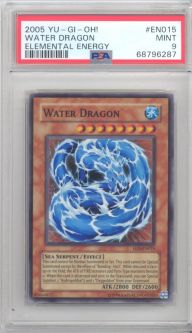 PSA 9 - Yu-Gi-Oh Card - EEN-EN015 - WATER DRAGON (super rare holo) - MINT