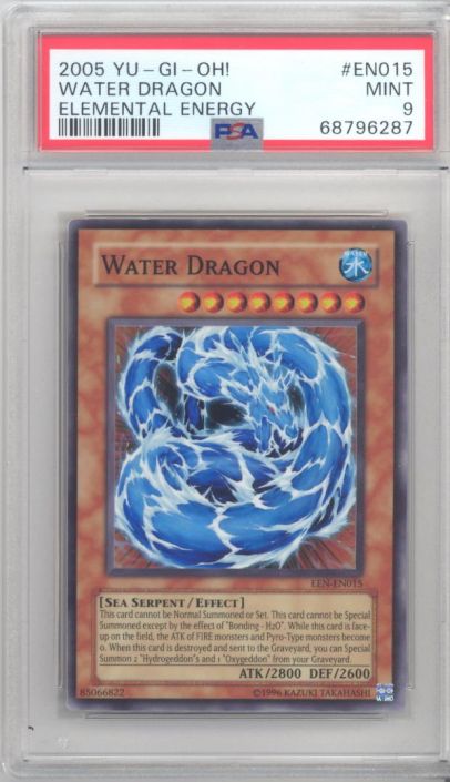 PSA 9 - Yu-Gi-Oh Card - EEN-EN015 - WATER DRAGON (super rare