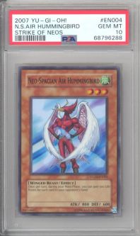 PSA 10 - Yu-Gi-Oh Card - STON-EN004 - NEO SPACIAN AIR HUMMINGBIRD (super rare holo) - GEM MINT
