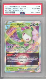 PSA 10 - Pokemon Card - Astral Radiance 018/189 - HISUIAN LILLIGANT (holo) - GEM MINT