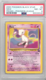 PSA 8 - Pokemon Card - Black Star Promo #8 - MEW - NM-MT