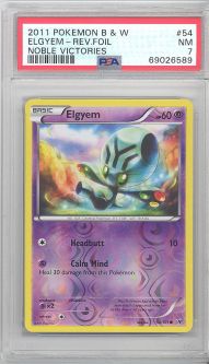 PSA 7 - Pokemon Card - B&W: Noble Victories 54/101 - ELGYEM (reverse holo) - NM