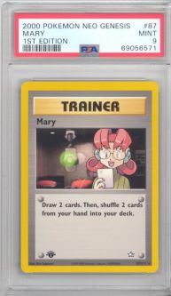 PSA 9 - Pokemon Card - Neo Genesis 87/111 - MARY (rare) *1st Edition* - MINT
