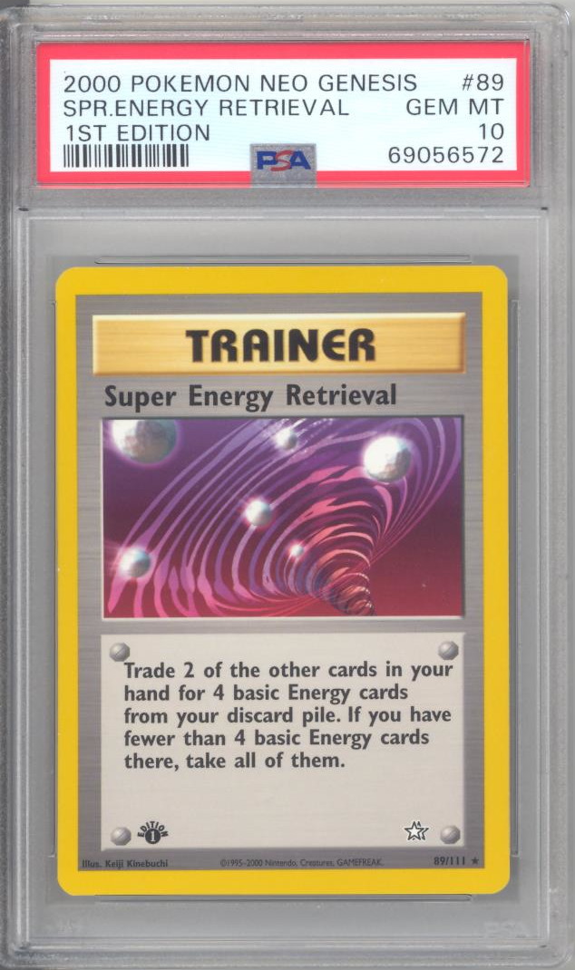 PSA 10 - Pokemon Card - Neo Genesis 89/111 - SUPER ENERGY