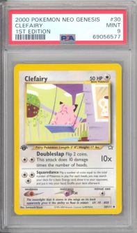 PSA 9 - Pokemon Card - Neo Genesis 30/111 - CLEFAIRY (uncommon) *1st Edition* - MINT