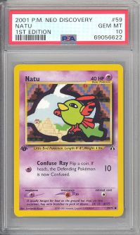PSA 10 - Pokemon Card - Neo Discovery 59/75 - NATU (common) *1st Edition* - GEM MINT