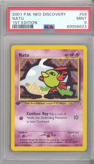 PSA 9 - Pokemon Card - Neo Discovery 59/75 - NATU (common) *1st Edition* - MINT