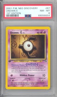 PSA 8 - Pokemon Card - Neo Discovery 67/75 - UNOWN [E] (common) *1st Edition* - NM-MT