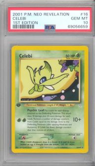 PSA 10 - Pokemon Card - Neo Revelation 16/64 - CELEBI (rare) *1st Edition* - GEM MINT