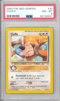 PSA 8 - Pokemon Card - Neo Genesis 20/111 - CLEFFA (rare) - NM-MT