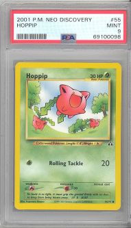 PSA 9 - Pokemon Card - Neo Discovery 55/75 - HOPPIP (common) - MINT