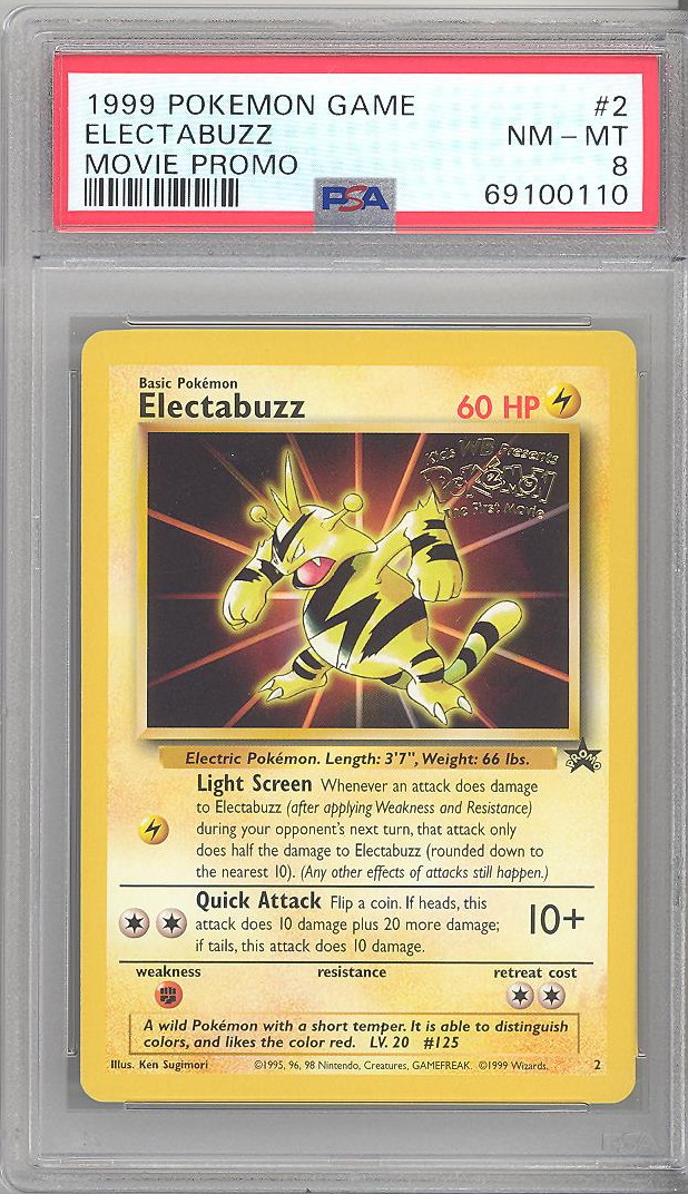 PSA 8 - Pokemon Card - Black Star Promo #2 - ELECTABUZZ - NM-MT