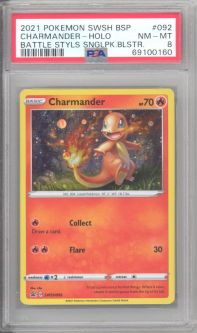 PSA 8 - Pokemon Card - S&S Promo SWSH092 - CHARMANDER - NM-MT