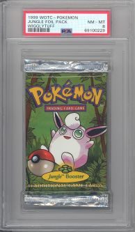 PSA 8 - Pokemon Cards - JUNGLE - Booster Pack - Wigglytuff Artwork - NM-MT