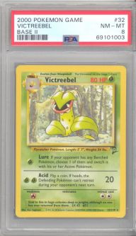 PSA 8 - Pokemon Card - Base 2 Set 32/130 - VICTREEBEL (rare) - NM-MT