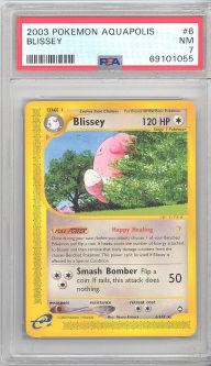 PSA 7 - Pokemon Card - Aquapolis 6/147 - BLISSEY (rare) - NM