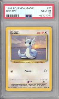 PSA 10 - Pokemon Card - Base 26/102 - DRATINI (uncommon) - GEM MINT