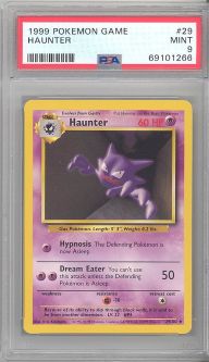 PSA 9 - Pokemon Card - Base 29/102 - HAUNTER (uncommon) - MINT