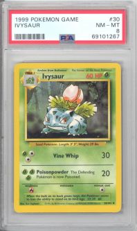 PSA 8 - Pokemon Card - Base 30/102 - IVYSAUR (uncommon) - NM-MT