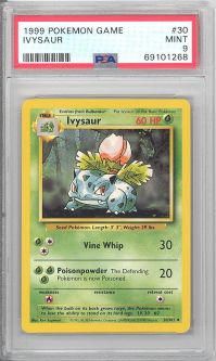 PSA 9 - Pokemon Card - Base 30/102 - IVYSAUR (uncommon) - MINT