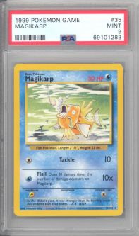 PSA 9 - Pokemon Card - Base 35/102 - MAGIKARP (uncommon) - MINT