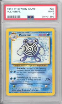 PSA 9 - Pokemon Card - Base 38/102 - POLIWHIRL (uncommon) - MINT