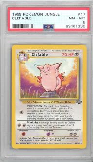 PSA 8 - Pokemon Card - Jungle 17/64 - CLEFABLE (rare) - NM-MT