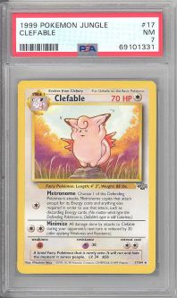 PSA 7 - Pokemon Card - Jungle 17/64 - CLEFABLE (rare) - NM