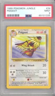 PSA 9 - Pokemon Card - Jungle 24/64 - PIDGEOT (rare) - MINT