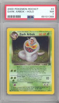 PSA 7 - Pokemon Card - Team Rocket 2/82 - DARK ARBOK (holo-foil) - NM