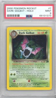 PSA 9 - Pokemon Card - Team Rocket 7/82 - DARK GOLBAT (holo-foil) - MINT