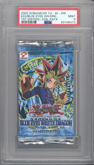 PSA 9 - Yu-Gi-Oh Cards - The Legend of Blue Eyes White Dragon - Booster Pack *1st Edition* - MINT PSA 9 - Yu-Gi-Oh Cards - The Legend of Blue Eyes White Dragon - Booster Pack *1st Edition* - MINT